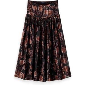 Scotch and Soda Velvet Midi burnout skirt L